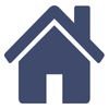 huis, thuis, blauwe huis, huis silhoutte, woning-icoon