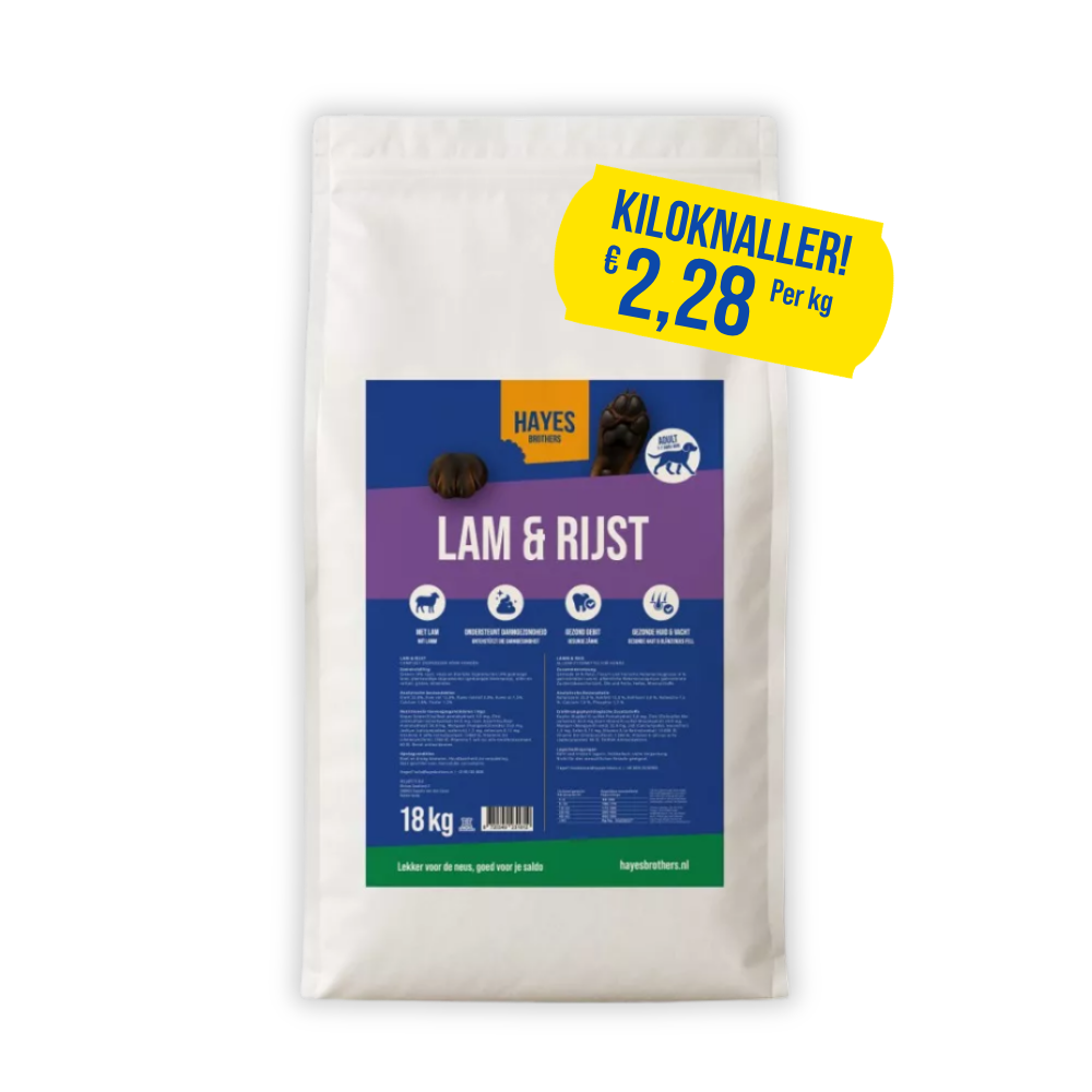 voer voor hond, graanvrij, Lam & Rust, 18 kg, verpakking