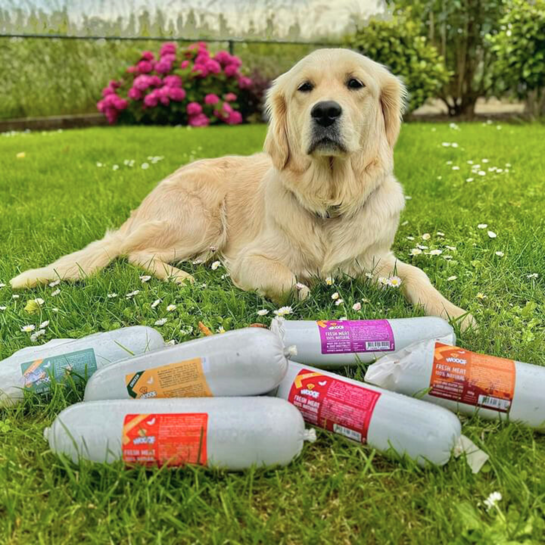 WOOOF Kip en rund Worstenpakket WOOOF Kip en rund Worstenpakket