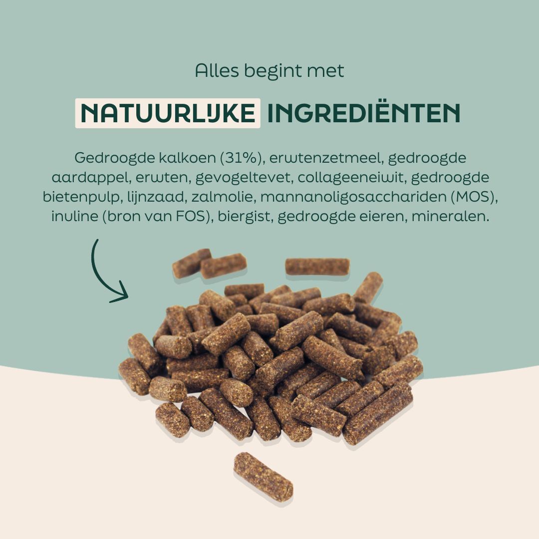 Puppy graanvrij hondenvoer overzicht natuurlijke ingredienten