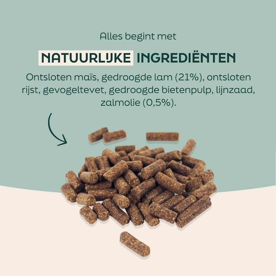 WOOOF Lam en Rijst hondenbrokken ingredienten