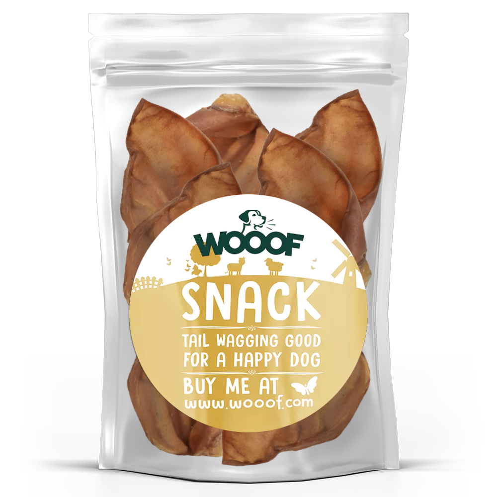 varkensoren wooof gedroogde snack voor honden