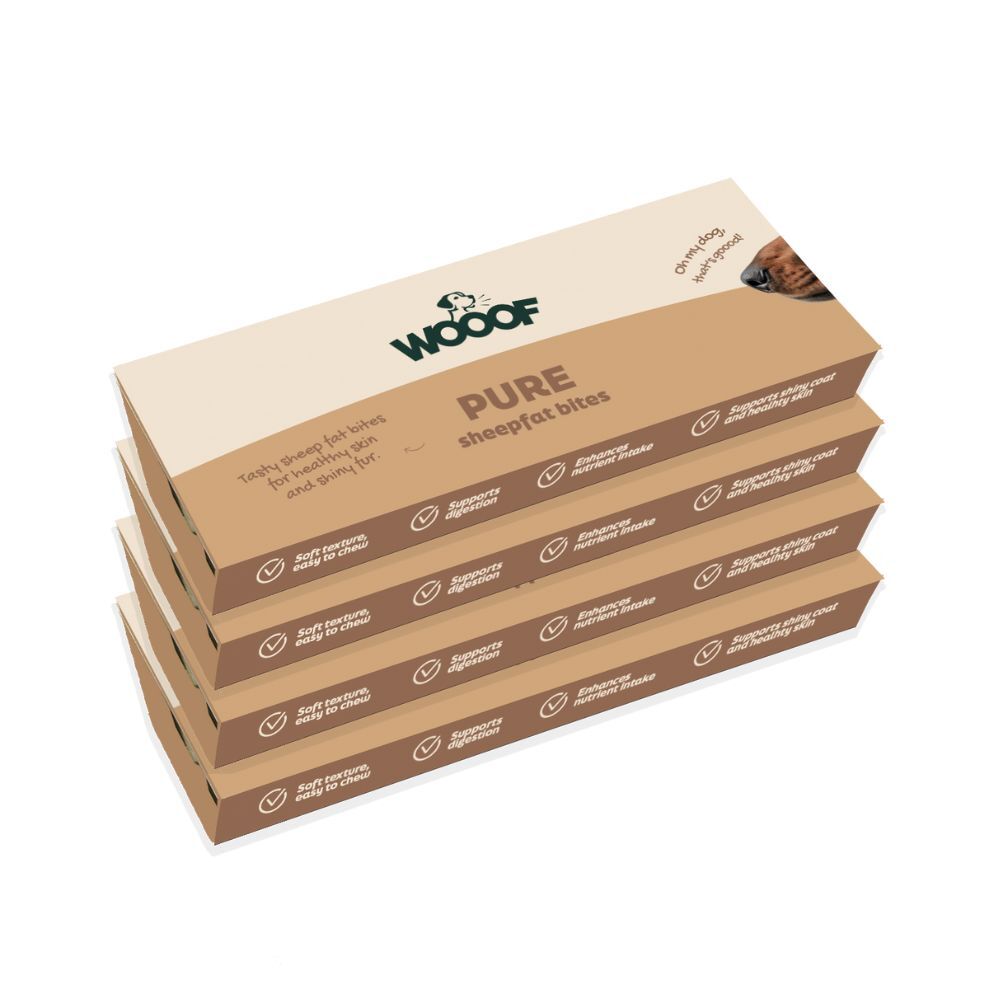 3 dozen WOOOF schapenvet puur bites
