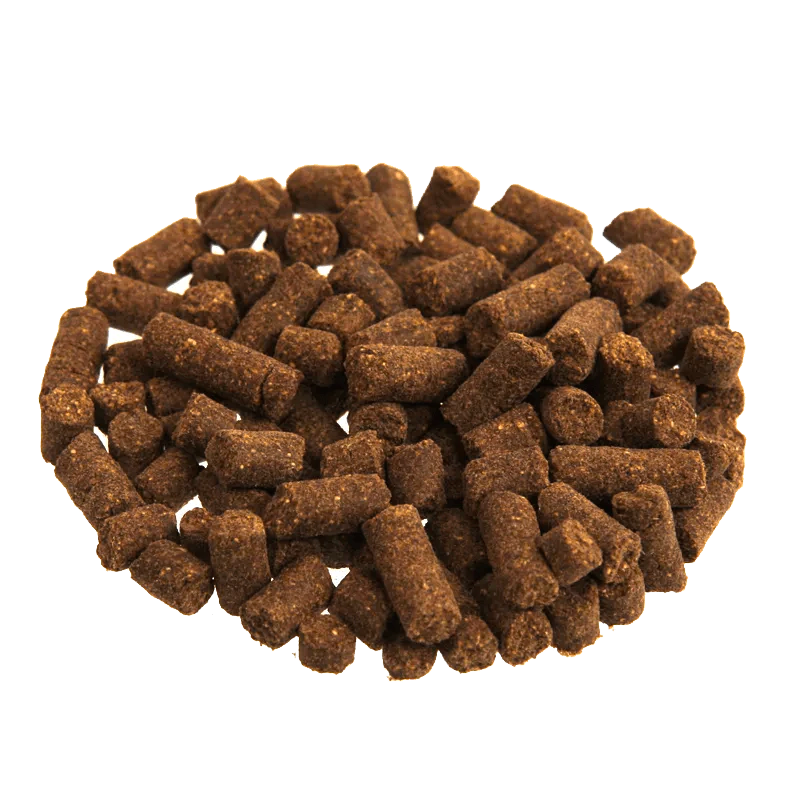 WOOOF gepresste Hundefutterbrocken.