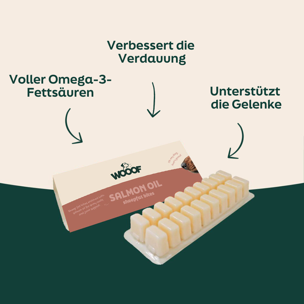 Vorteile von WOOOF Bites mit Lachsöl