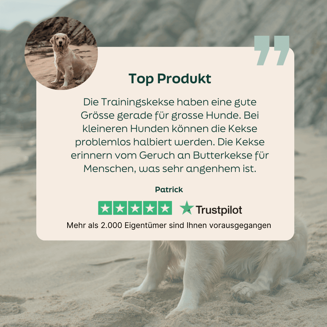 5-Sterne-Bewertung zu WOOOF ofen-gebackene Keks-Trainer
