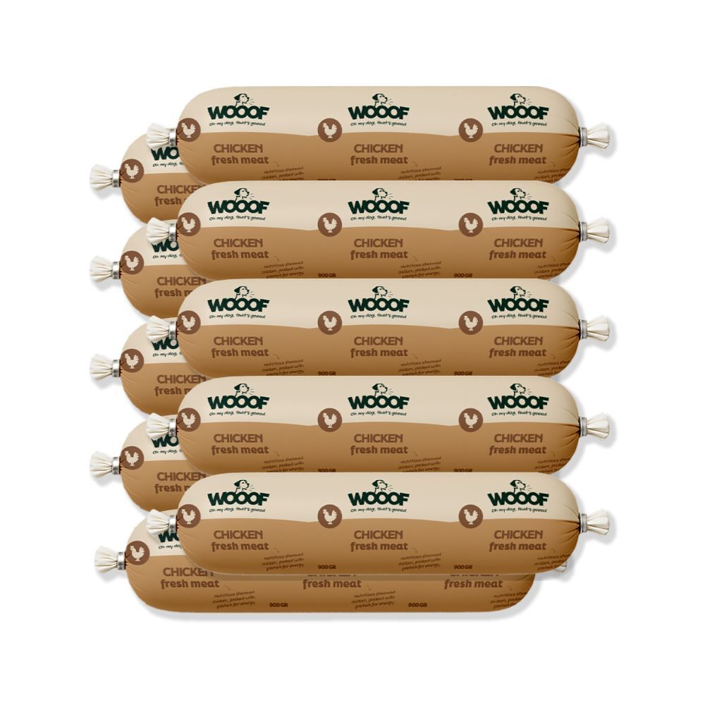 WOOOF Hühnerwurst Frisch Huhn Wurst 10er Pack 900 g