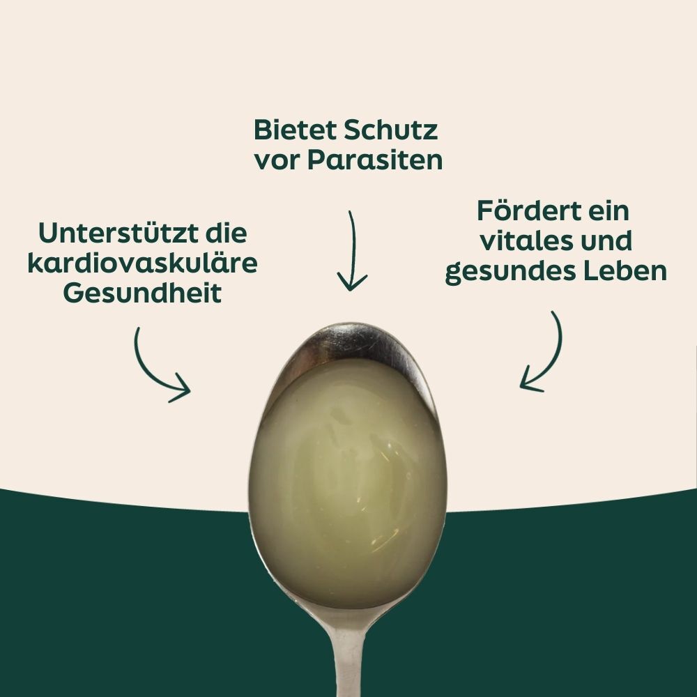 Alleinstellungsmerkmale (USPs) von WOOOF Schaffett mit Knoblauchöl