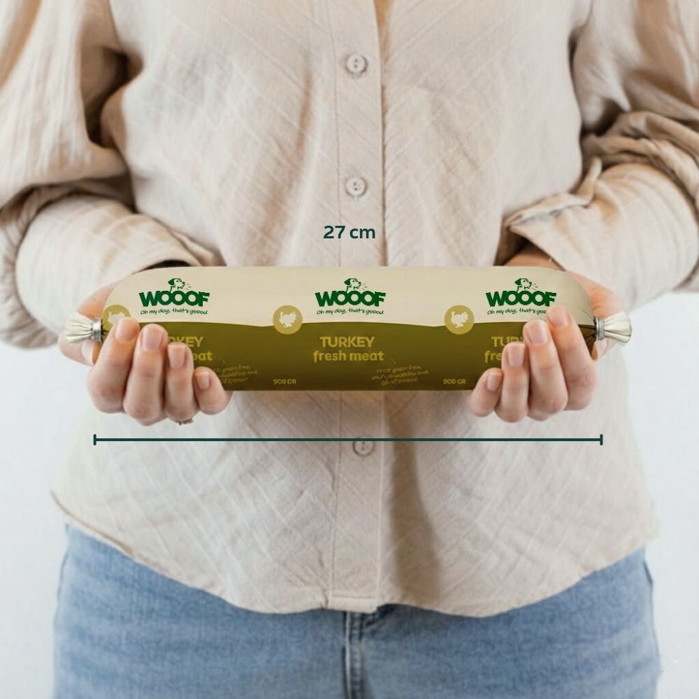 kalkoen worst graanvrij afmeting afbeelding