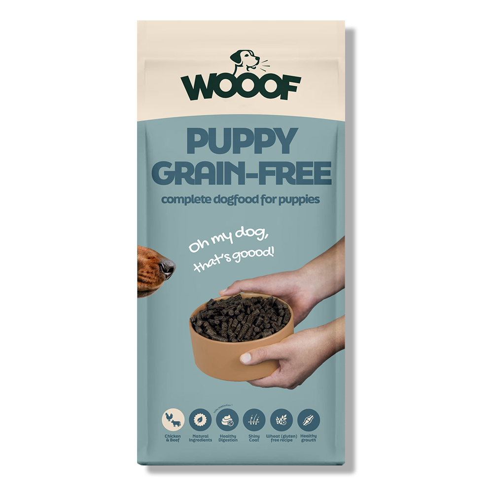 18kg zak WOOOF puppy Graanvrij hondenvoer