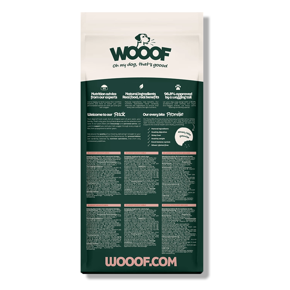 WOOOF Lachs Hundefutter - Knusprig 18kg