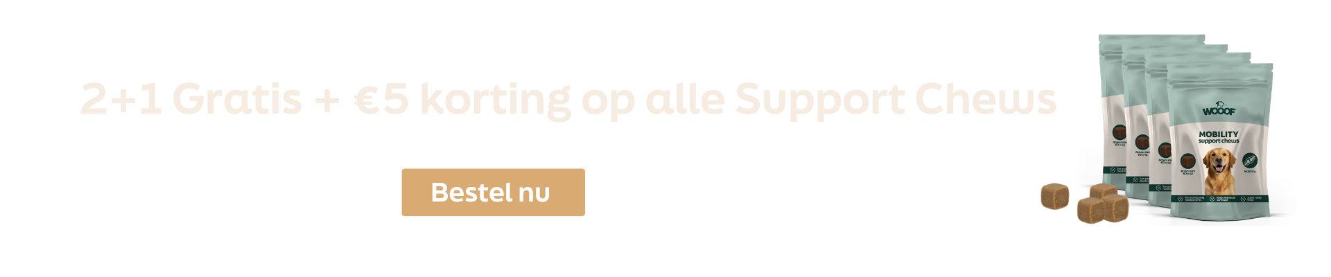 WOOOF aanbieding snacks