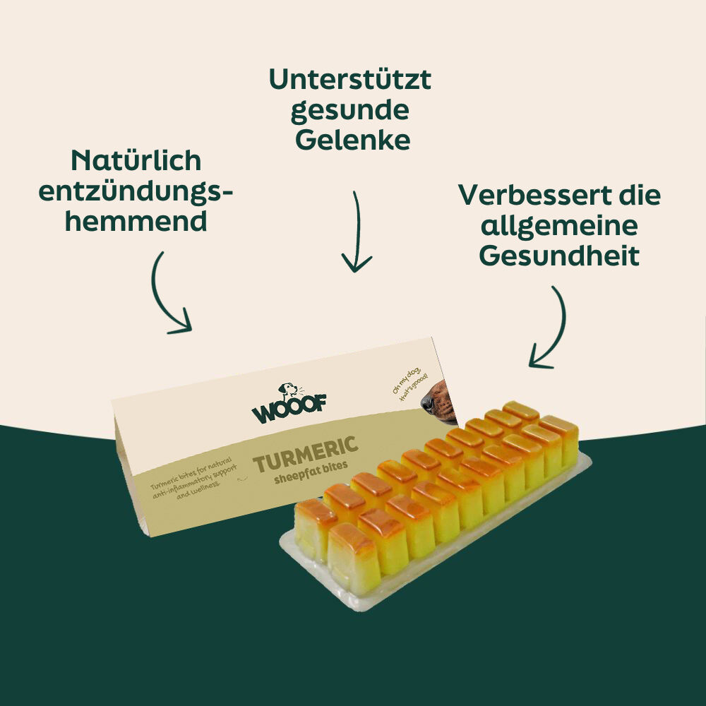 Vorteile von WOOOF Bites mit Kurkuma