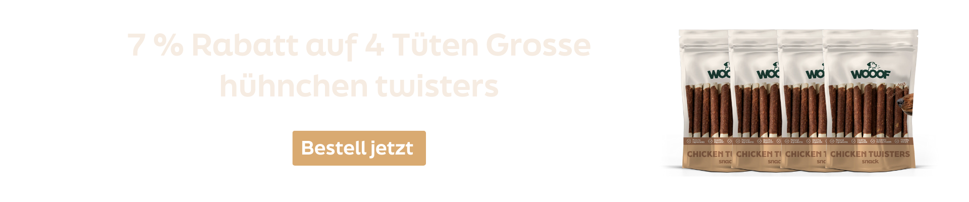 WOOOF aanbieding snacks