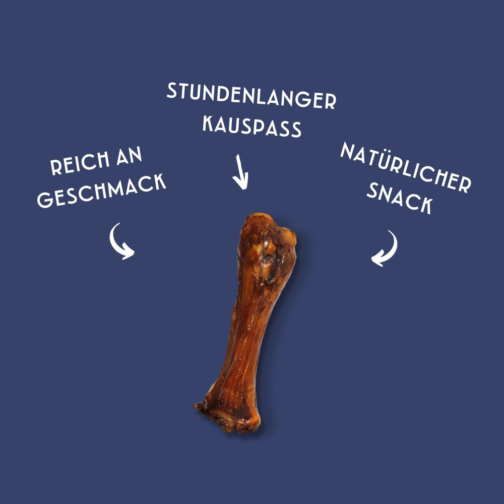 Hundesnack von Hayes Brothers – getrocknete Kalbspfote, nahrhafter Kausnack mit hohem Proteinanteil.