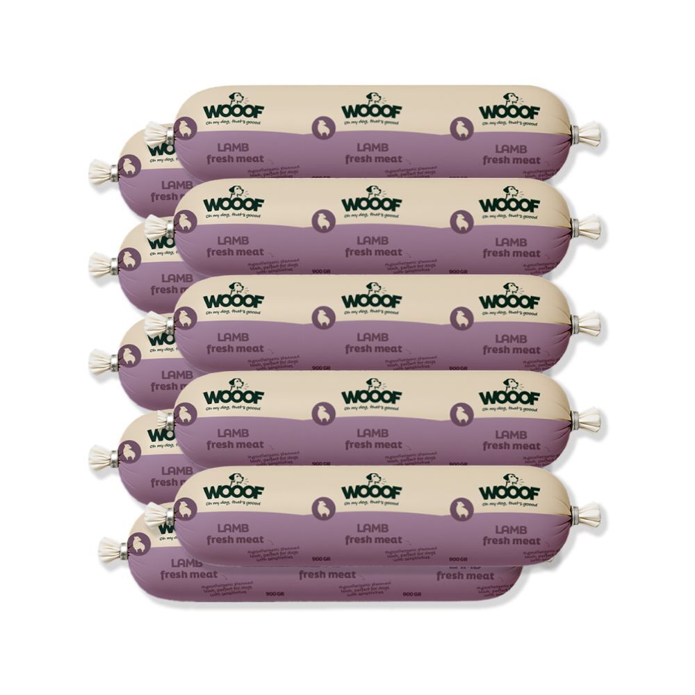 WOOOF Lammwurst Frisch Lamm Wurst 10er Pack 800 g