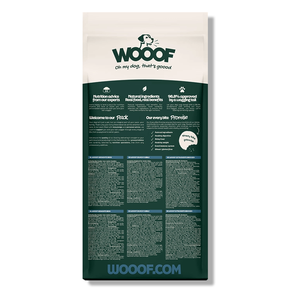 WOOOF Senior Hundefutter - Knusprig 18kg