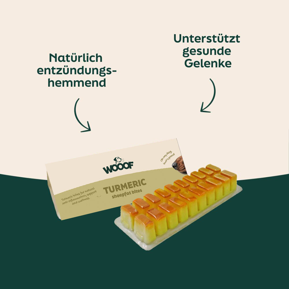 Vorteile von WOOOF Schaffett-mit-Kurkuma-Bites