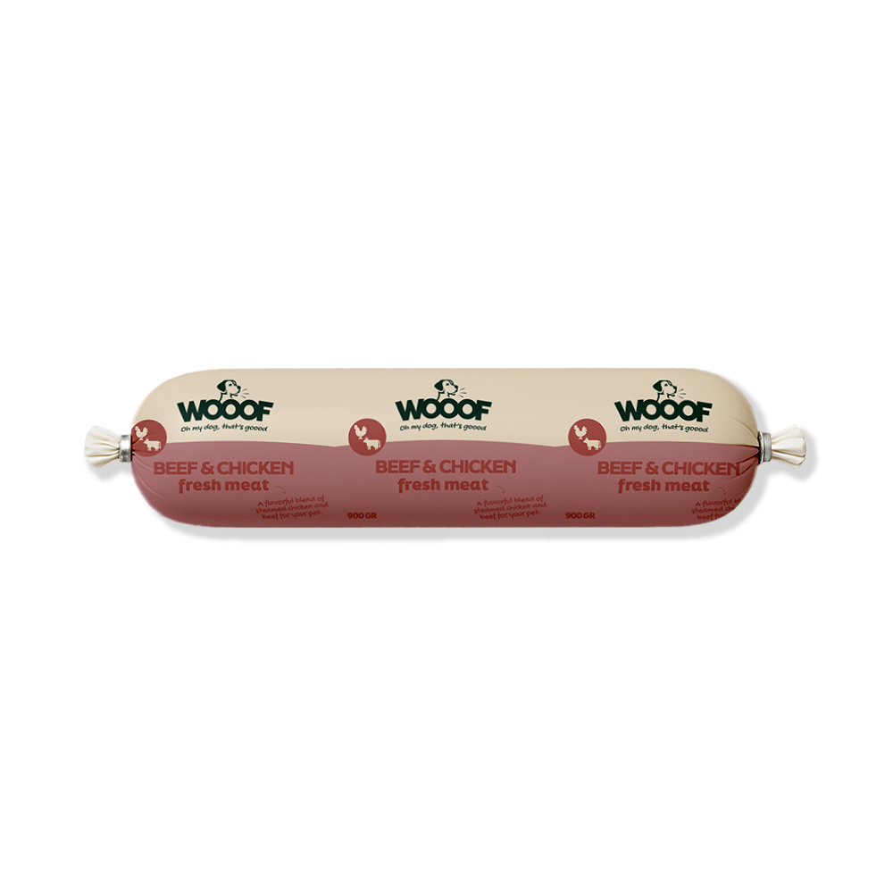 WOOOF Rind- & Hühnerwurst Frisch Huhn/Rind Wurst 900 g