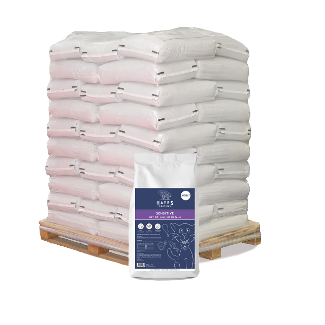 Pallet kattenbrokken 1 pallet Hayes Brothers Sensitive kattenbrokken – 60 zakken