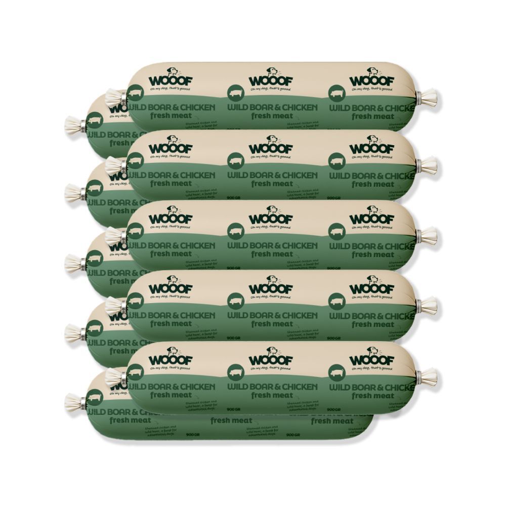 WOOOF Wildschwein & Hühnerwurst Frisch Wildschwein/Huhn Wurst 10er Pack 900 g