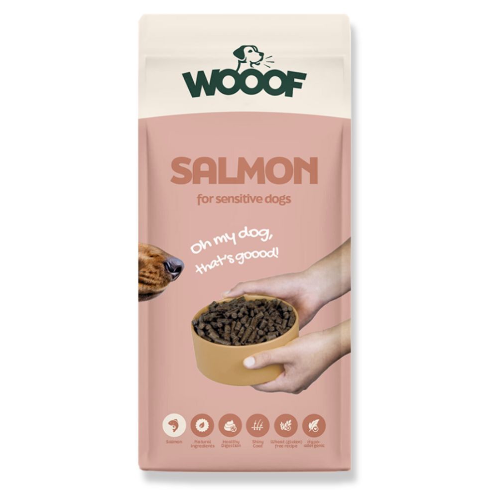 WOOOF Zalm hondenbrokken 18kg