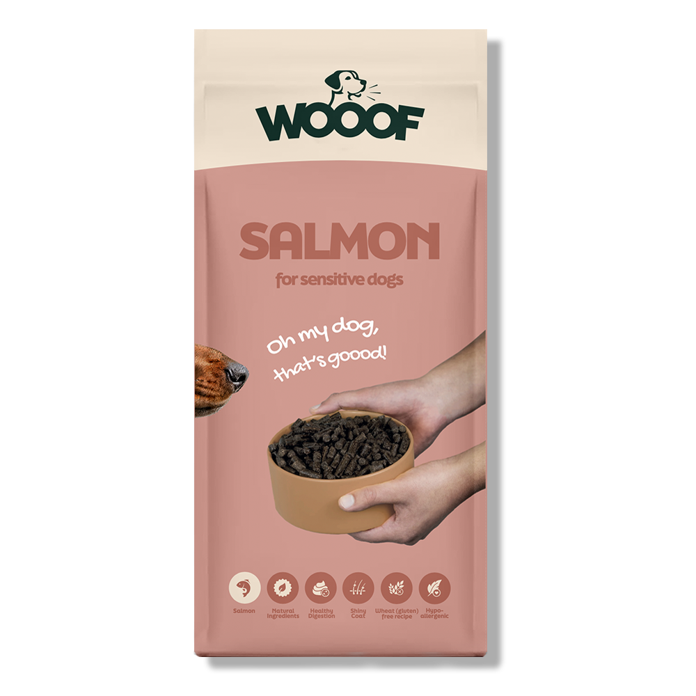 18kg zak WOOOF Zalm hondenvoer