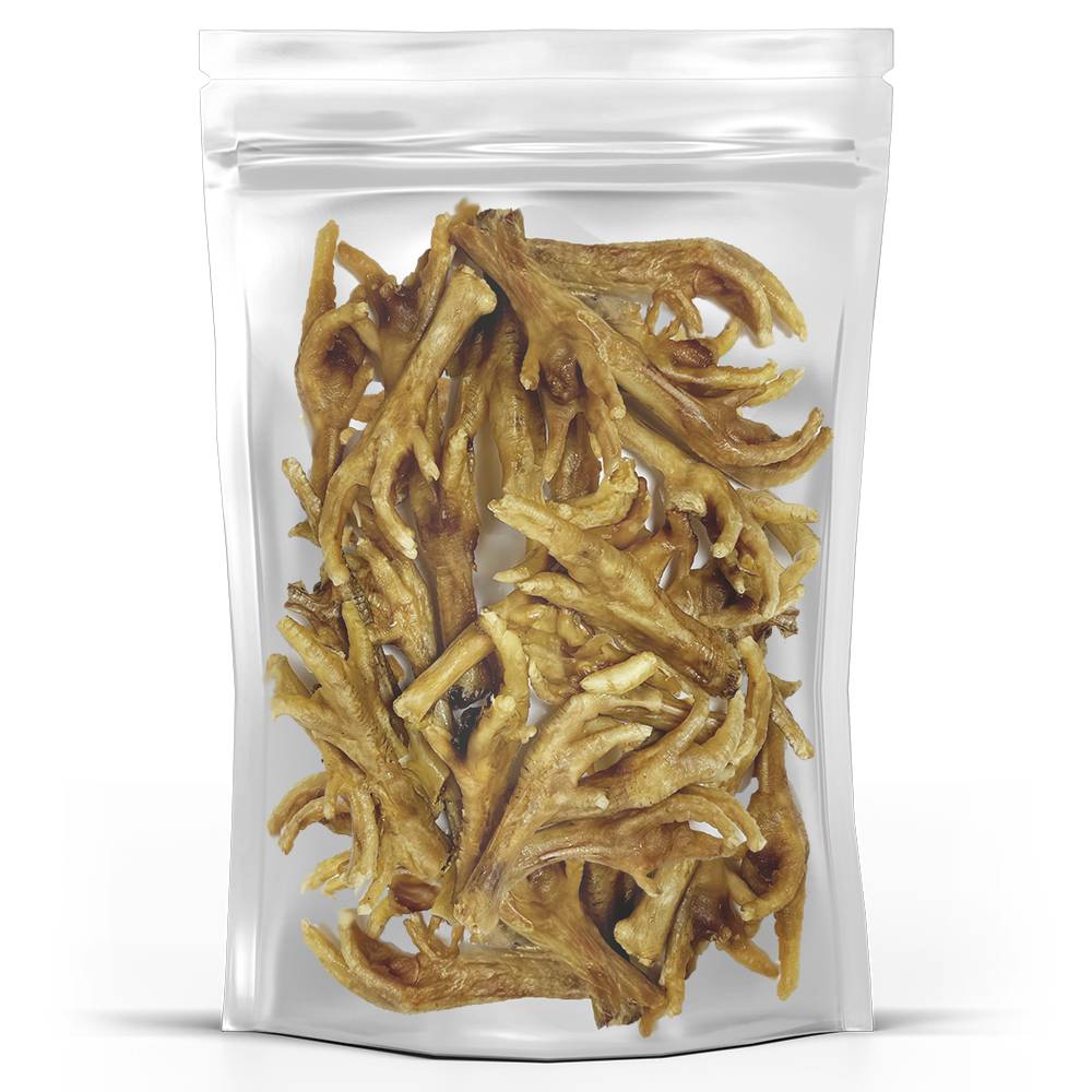 Kippenpoot Yourdog Snacks kippenpoten – gedroogde kippenpoten, knapperige en natuurlijke kauwsnack voor honden van alle formaten.