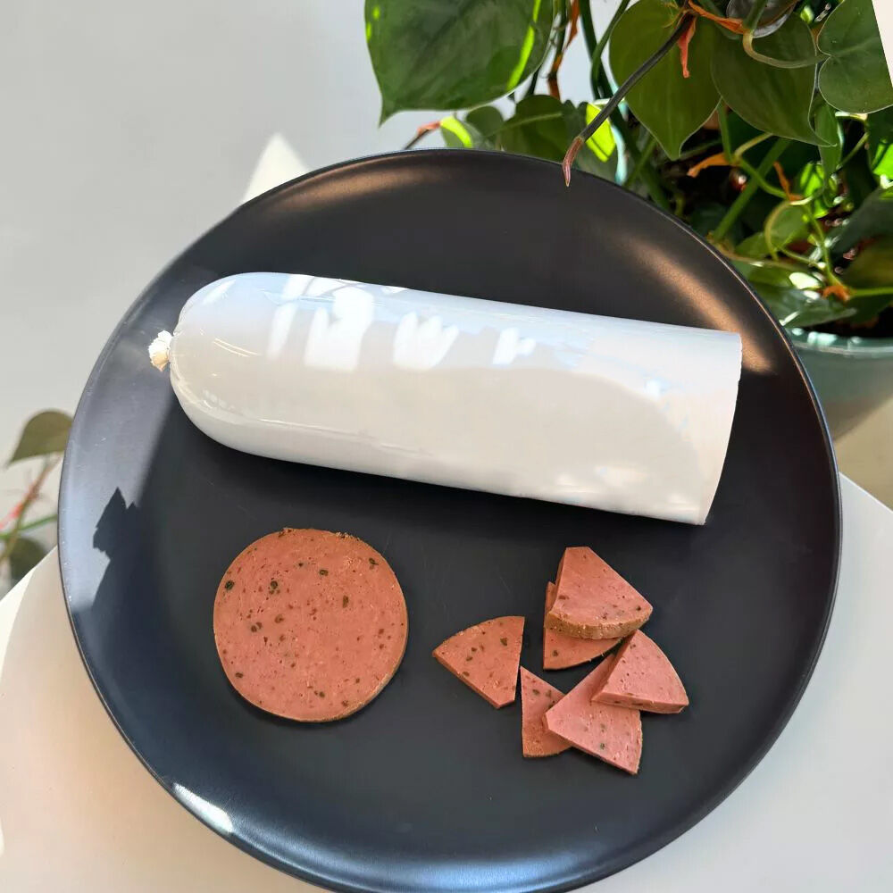salami, gesneden, ronde, witte omwikkeling, kaas?